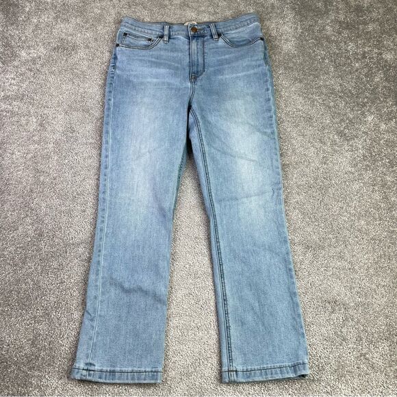J. Crew Billie Demi Jeans Women’s 29 Blue Cropped Boot High Rise Light Wash - Picture 1 of 12